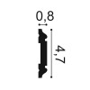 PX144F LISTWA ŚCIENNA ELASTYCZNA ORAC DECOR